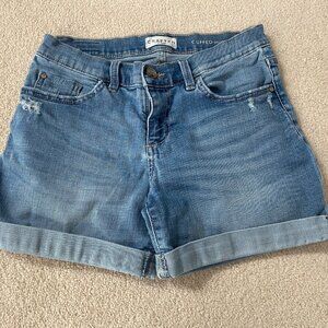 Crafted by Lee Cuffed Denim Jean Size 4 Stretch with 4 inch drop